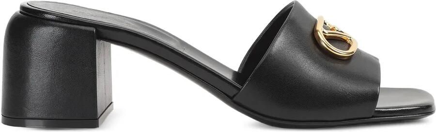 Sergio Rossi 55 mm sandalen met logoplakkaat Zwart