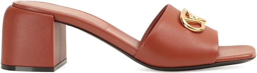 Sergio Rossi 55 mm Surge leren muiltjes Bruin