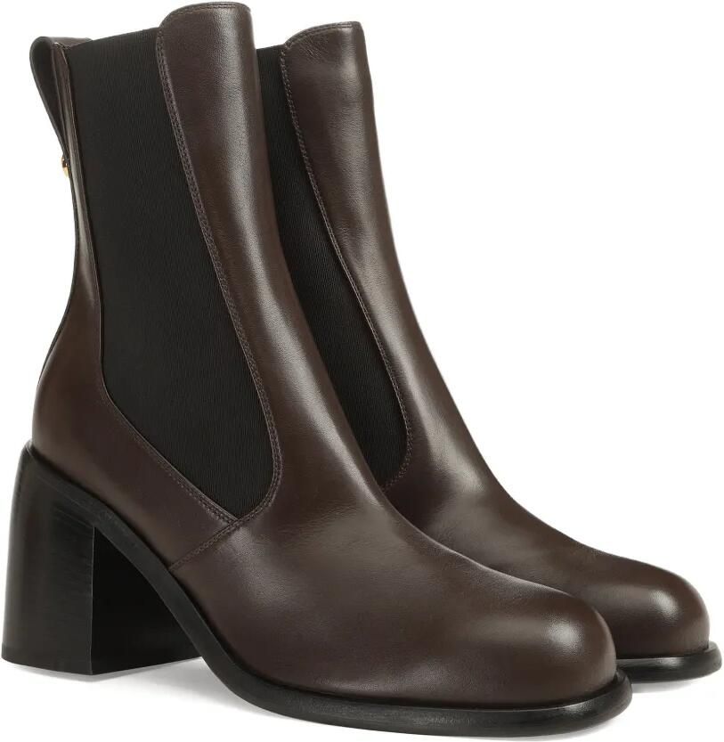 Sergio Rossi 80 mm Chelsea leren laarzen Bruin