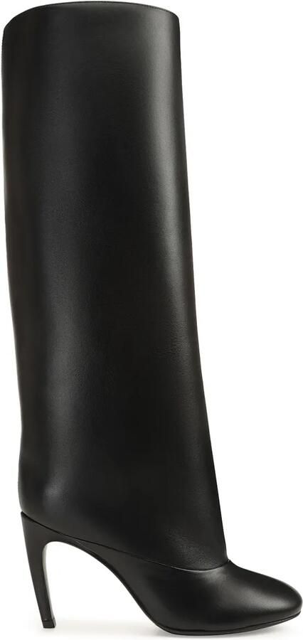 Sergio Rossi 90 mm leren laarzen Zwart