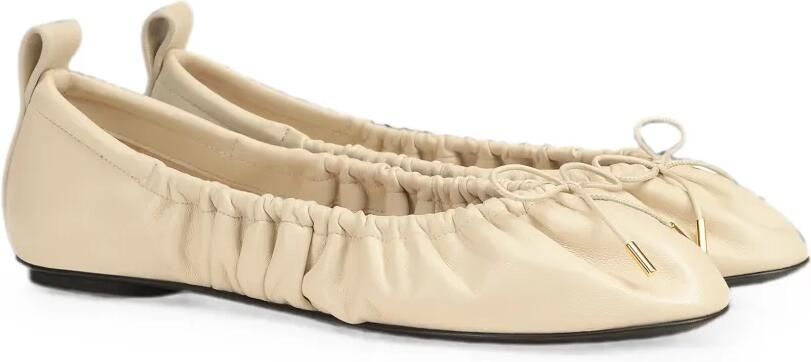 Sergio Rossi Ballerina's met ruches en strikdetail Beige - Foto 5