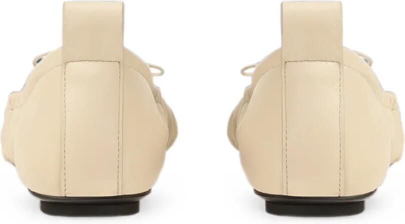 Sergio Rossi Ballerina's met ruches en strikdetail Beige - Foto 4
