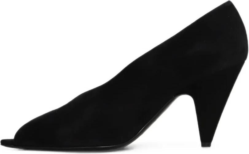 Sergio Rossi Beak Peep pumps met V-vormige wreef Zwart - Foto 5