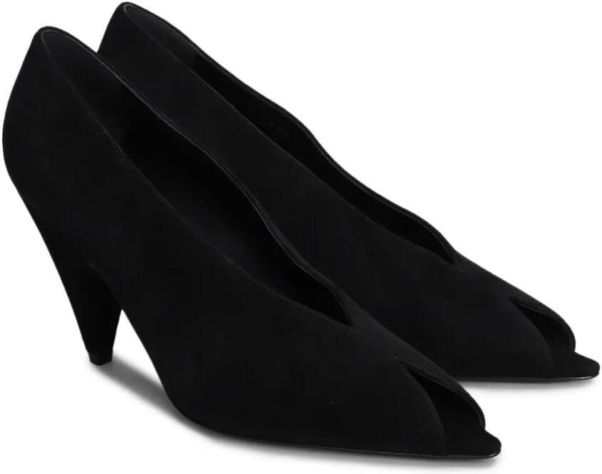 Sergio Rossi Beak Peep pumps met V-vormige wreef Zwart - Foto 4