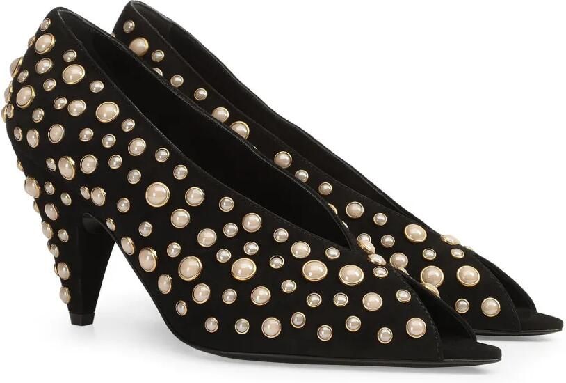 Sergio Rossi Beak pumps verfraaid met parels Zwart - Foto 5