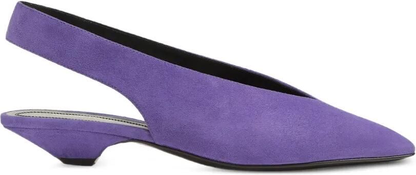 Sergio Rossi Beak slingback pumps Paars