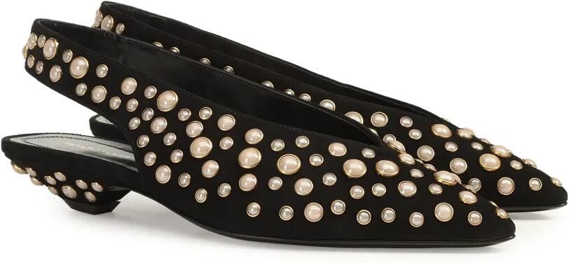 Sergio Rossi Beak slingback pumps verfraaid met parels Zwart - Foto 5