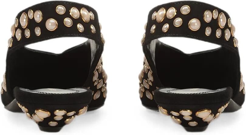 Sergio Rossi Beak slingback pumps verfraaid met parels Zwart - Foto 4