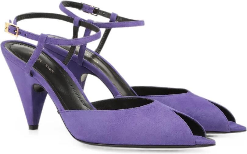 Sergio Rossi Beak slingback sandalen Paars - Foto 4
