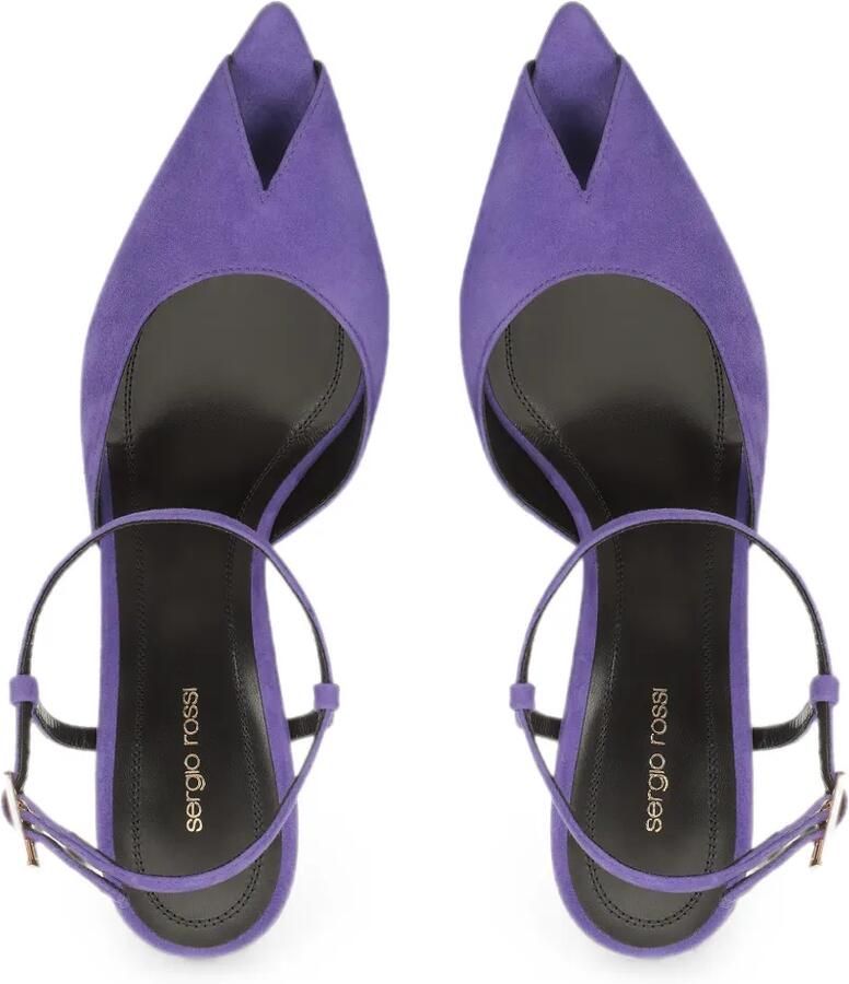 Sergio Rossi Beak slingback sandalen Paars - Foto 2