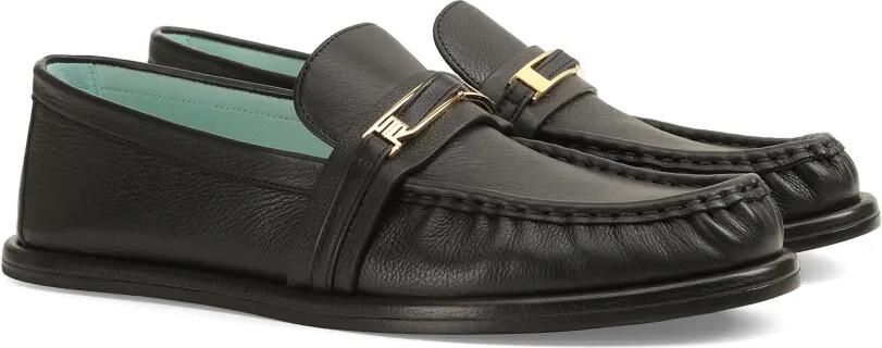 Sergio Rossi Bitt loafers met logoplakkaat en ruches Zwart - Foto 5