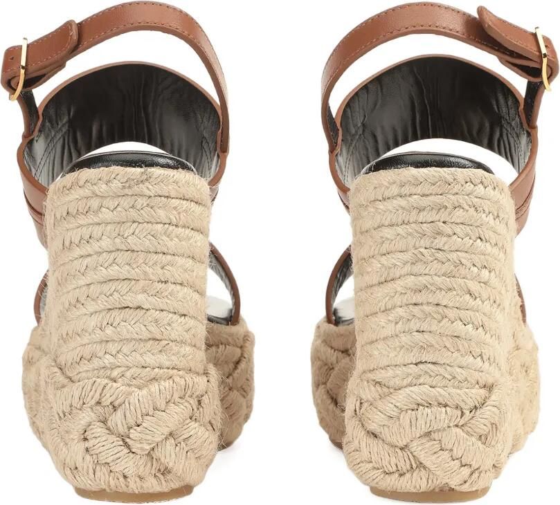 Sergio Rossi Bitt sandalen met goudkleurige hardware Bruin - Foto 4