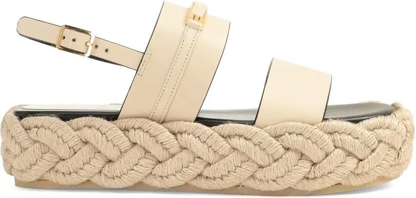 Sergio Rossi Bitt sandalen met plateauzool Beige