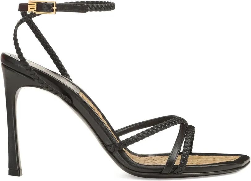 Sergio Rossi Braid sandalen Zwart