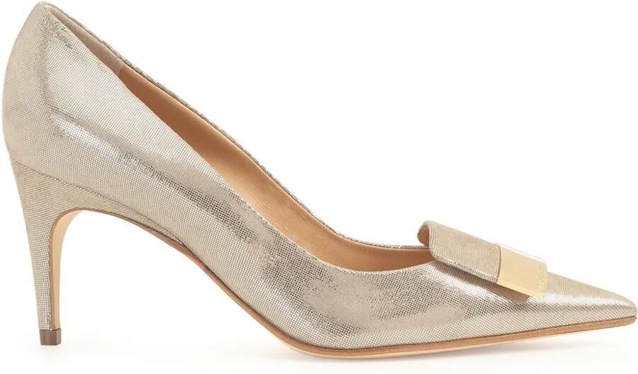 Sergio Rossi Gelamineerde 45 mm leren schoenen Metallic