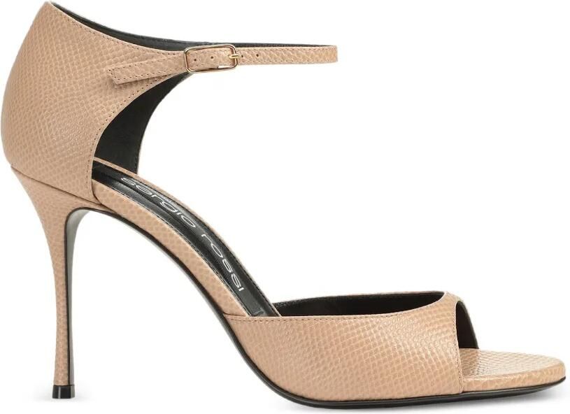 Sergio Rossi Godiva pumps met hagedissen-effect Beige