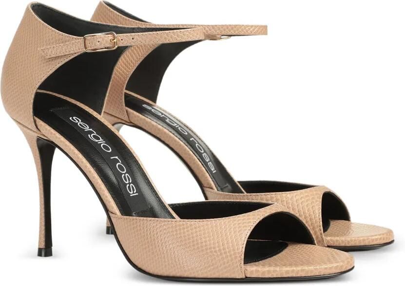 Sergio Rossi Godiva pumps met hagedissen-effect Beige - Foto 4