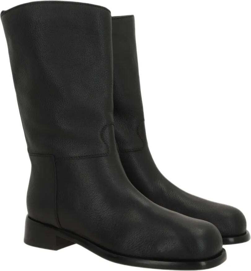 Sergio Rossi grained leather boots Zwart