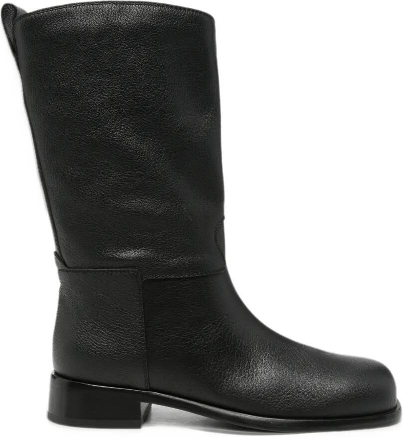 Sergio Rossi grainy leather boots Zwart - Foto 2