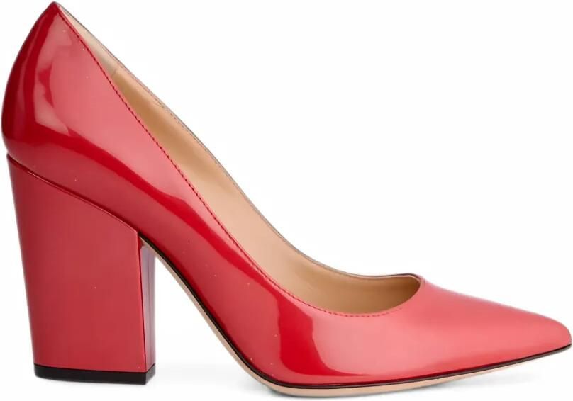 Sergio Rossi Hoge leren pumps Rood