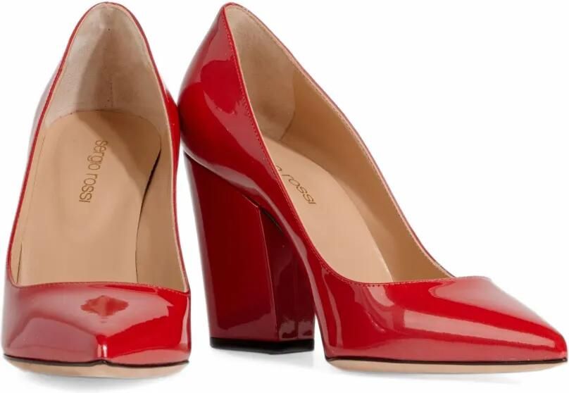 Sergio Rossi Hoge leren pumps Rood - Foto 3