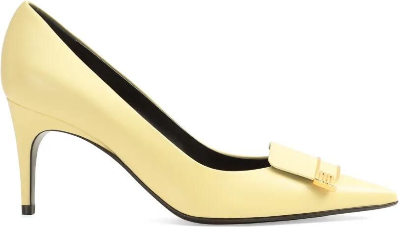 Sergio Rossi Leren pumps Geel