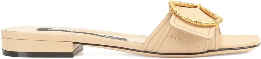 Sergio Rossi Leren sandalen Beige
