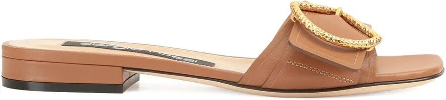 Sergio Rossi Leren sandalen Bruin