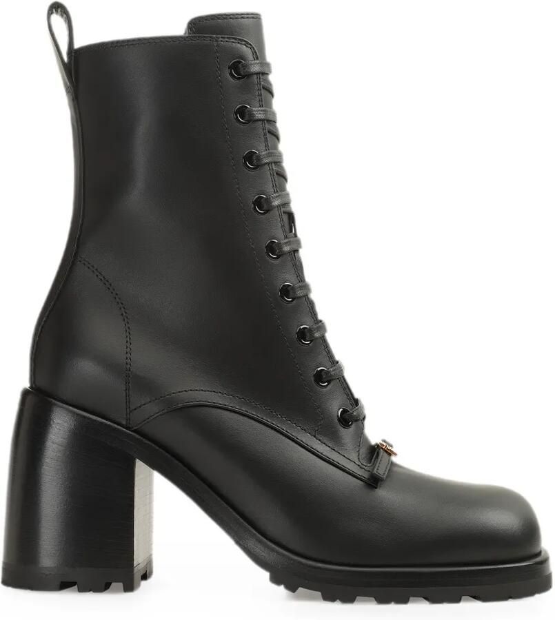 Sergio Rossi Maeven leren combat boots Zwart