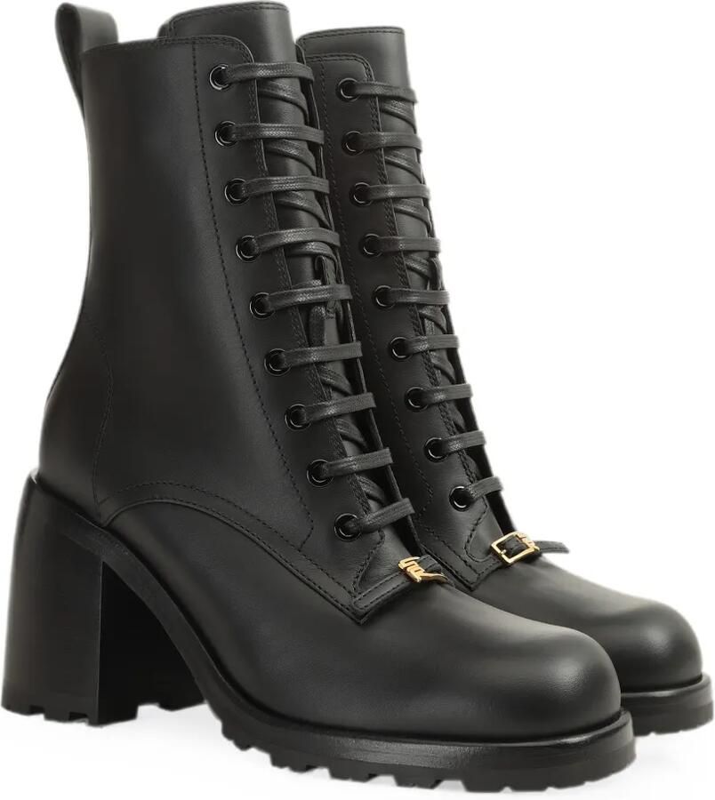 Sergio Rossi Maeven leren combat boots Zwart - Foto 2
