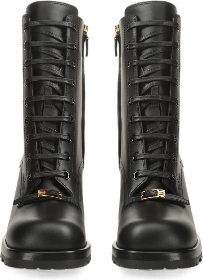 Sergio Rossi Maeven leren combat boots Zwart - Foto 4