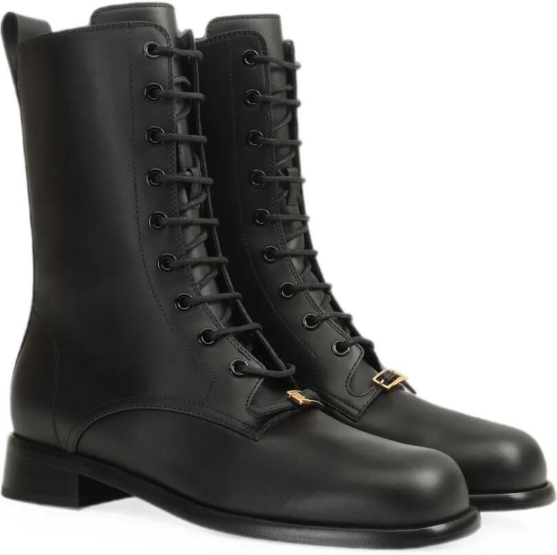 Sergio Rossi Maeven leren combat boots Zwart - Foto 2