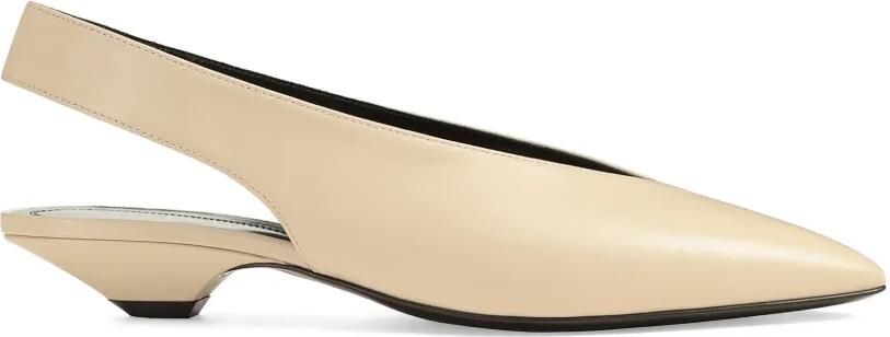 Sergio Rossi Pumps met puntige neus Beige