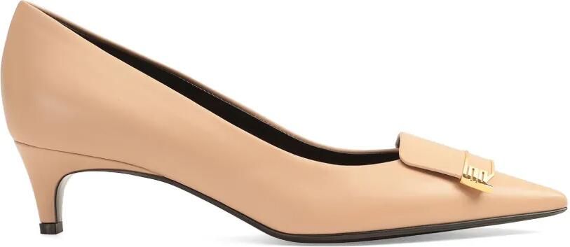 Sergio Rossi Pumps met puntige neus Beige