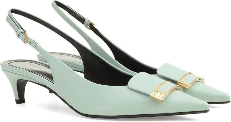 Sergio Rossi Pumps met puntige neus en logoplakkaat Blauw - Foto 5