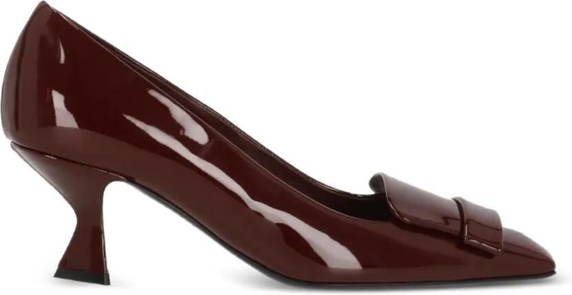 Sergio Rossi Pumps met vierkante neus en gespdetail Rood