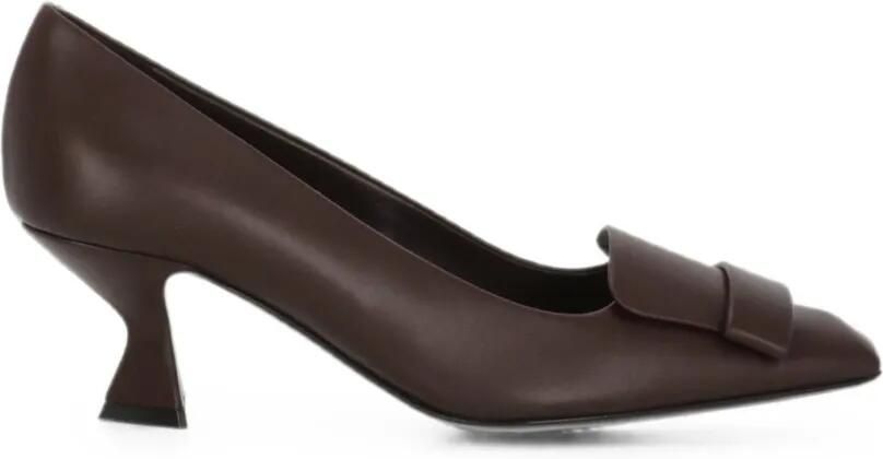 Sergio Rossi Pumps met vierkante neus en plakkaat Rood
