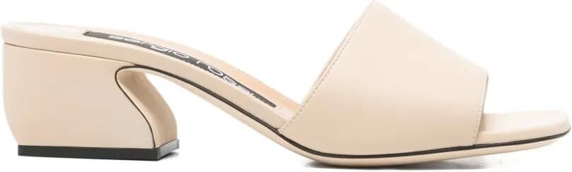 Sergio Rossi Sandalen met bewerkte hak Beige