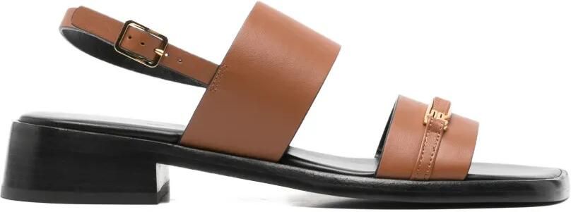 Sergio Rossi Sandalen met logoplakkaat Beige