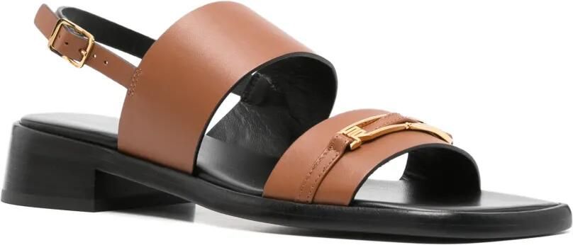 Sergio Rossi Sandalen met logoplakkaat Beige - Foto 3
