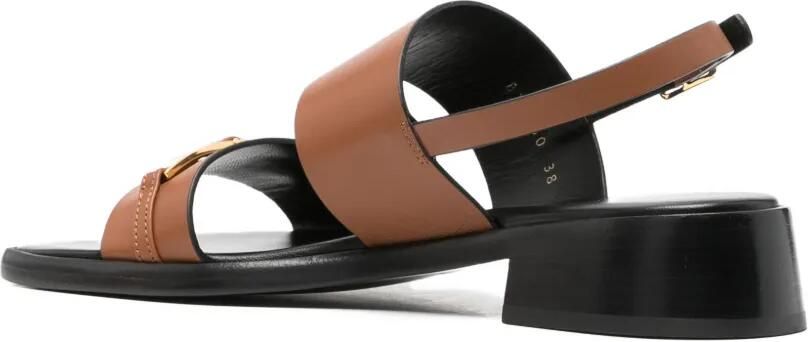 Sergio Rossi Sandalen met logoplakkaat Beige - Foto 4