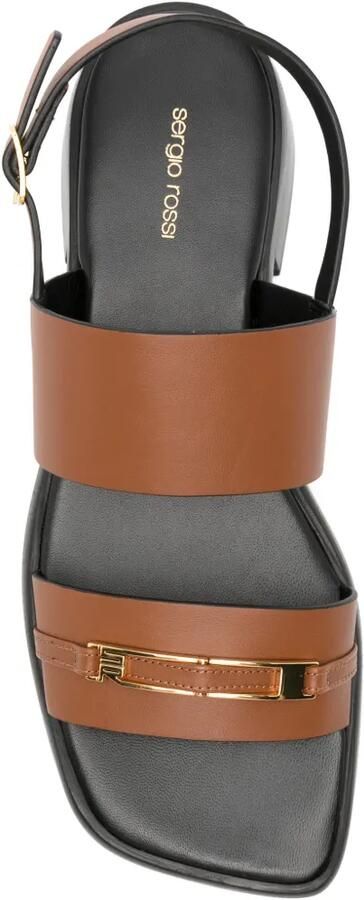 Sergio Rossi Sandalen met logoplakkaat Beige - Foto 2