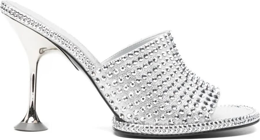 Sergio Rossi Sandalen met verfraaide hak Zilver