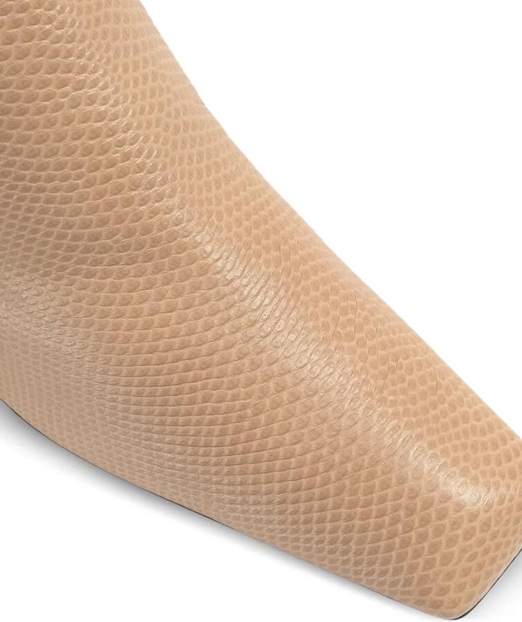 Sergio Rossi Sculpt leren laarzen met hagedissen-effect Beige - Foto 2