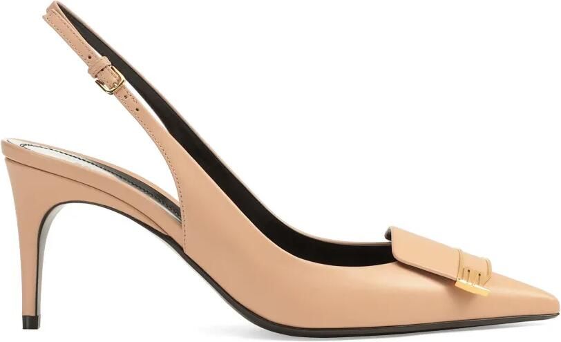 Sergio Rossi Slingback pumps met gesp Beige