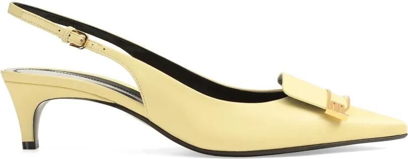 Sergio Rossi Slingback pumps met gesp Geel