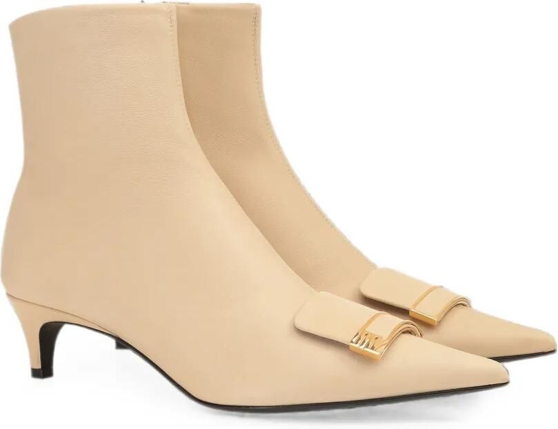 Sergio Rossi Sr Evolv enkellaarzen met logoplakkaat Beige - Foto 5
