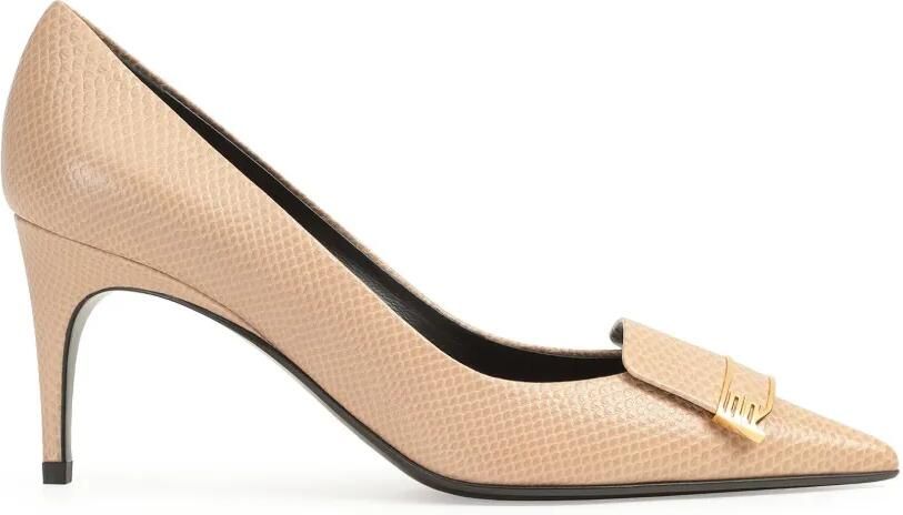 Sergio Rossi Sr Evolv pumps met hagedissen-effect Beige