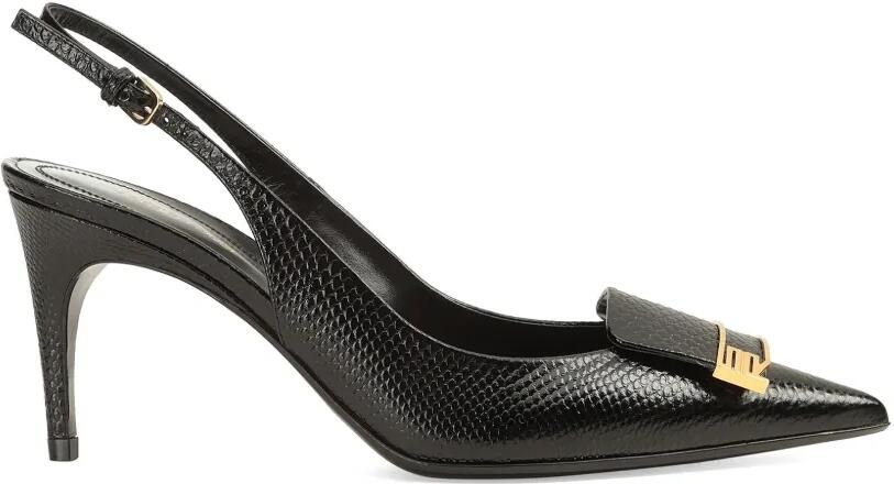Sergio Rossi Sr Evolv pumps met hagedissen-effect Zwart