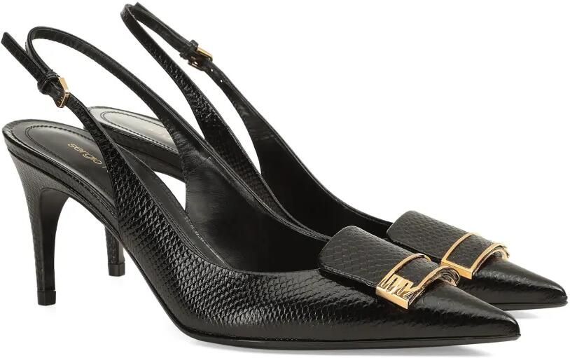 Sergio Rossi Sr Evolv pumps met hagedissen-effect Zwart - Foto 5
